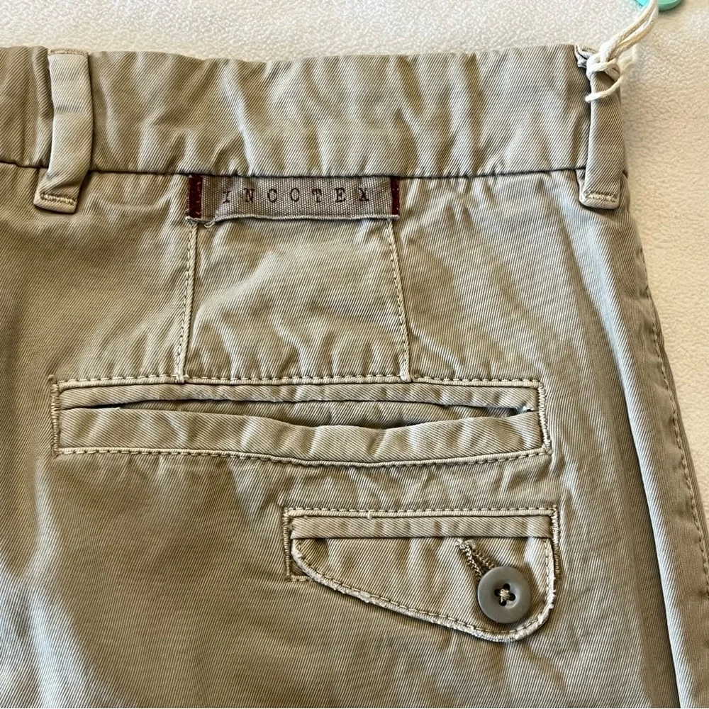 Incotex RED Women's Sz 29x31 100% Cotton BEIGE Straight Leg Chino Khaki Pants - Picture 10 of 16